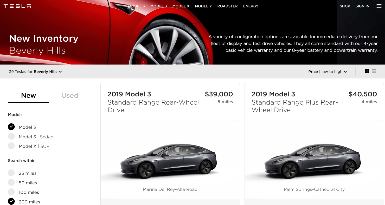 Tesla puts new Model 3 inventory online for browsing and ‘immediate’ delivery