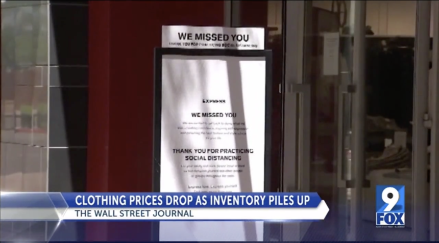 Clothing prices drop as inventory piles up