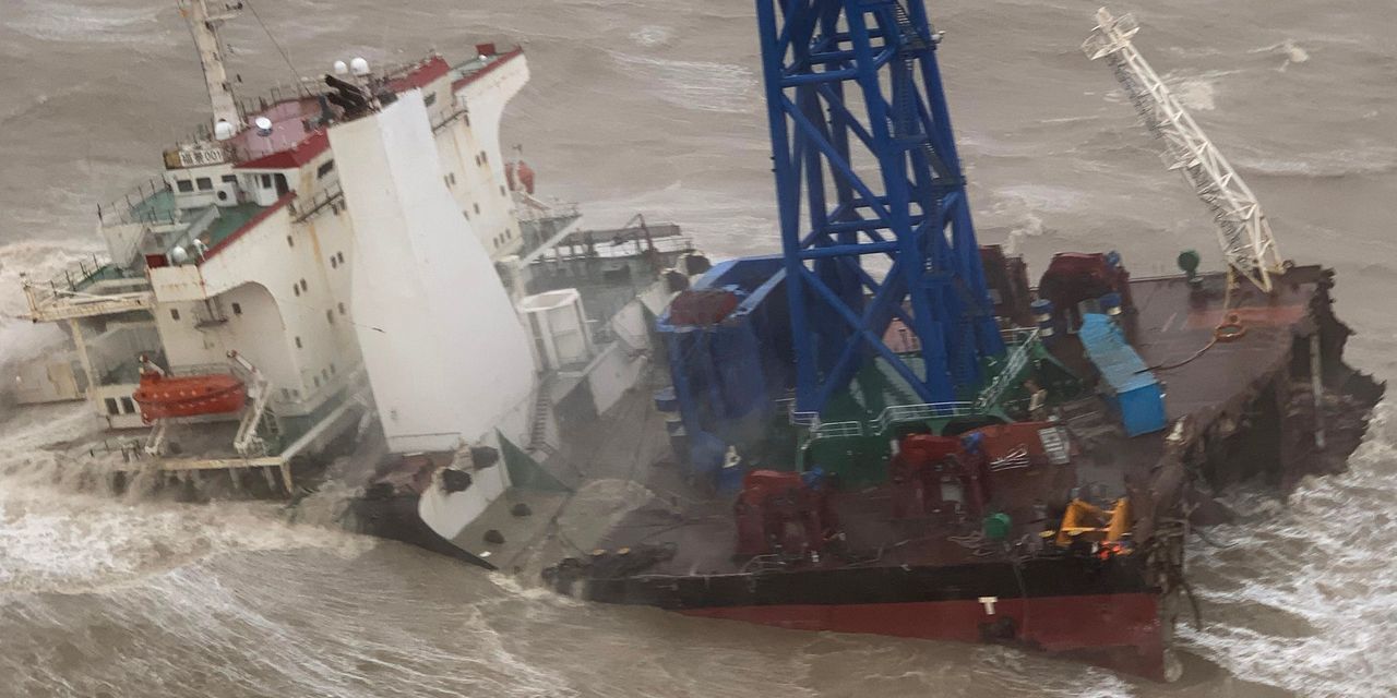 More Than Two Dozen Sailors Missing After Ship Breaks in Half During Typhoon off Hong Kong